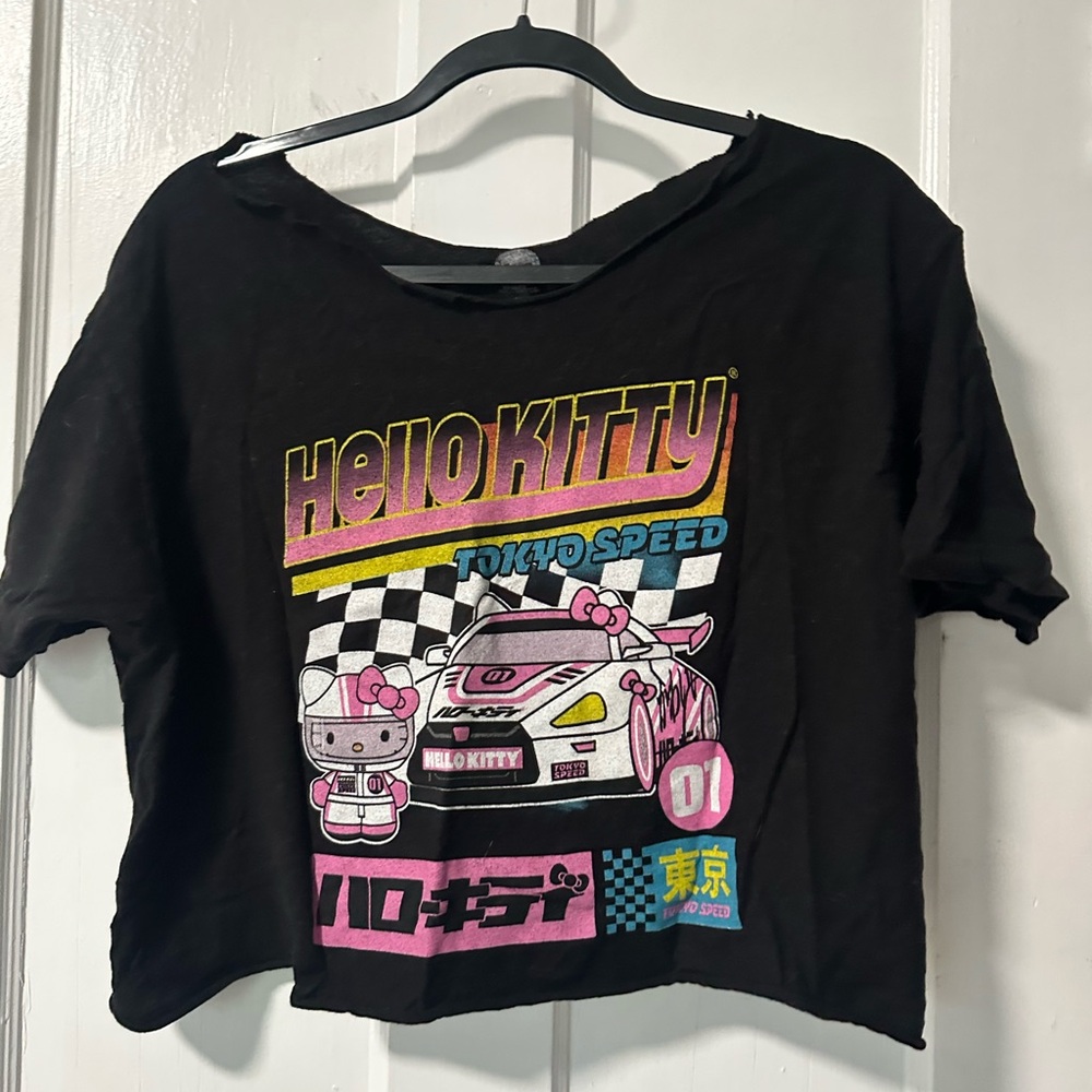 Hello Kitty T-Shirt - Tokyo Speed Racing Kitty Kanji Adult large
